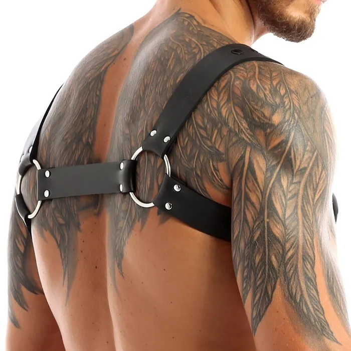 Faux Leather Body Harness for Men Bondage Shoulder Body Chest Muscle Harness EVEs SECRETS Female Sex Toys