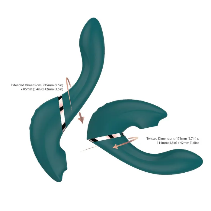 Female Sex Toys Swan The Monarch Swan Transform With A Twist Vibrator Stimulator Teal