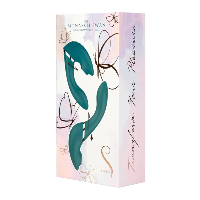 Female Sex Toys Swan The Monarch Swan Transform With A Twist Vibrator Stimulator Teal