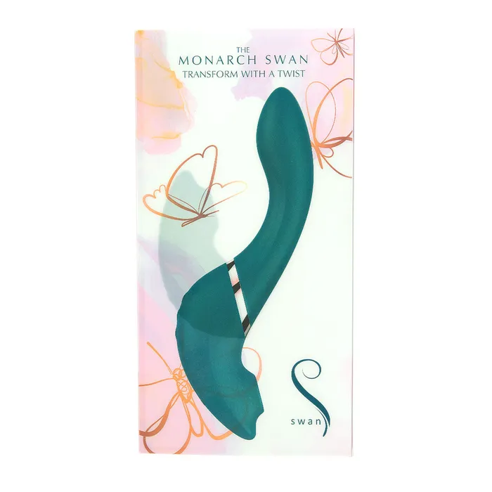Female Sex Toys Swan The Monarch Swan Transform With A Twist Vibrator Stimulator Teal