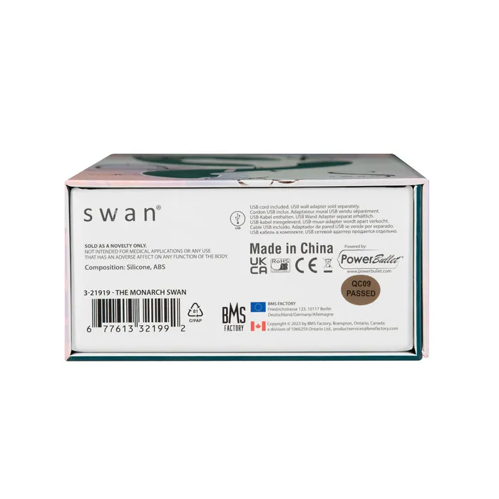 Female Sex Toys Swan The Monarch Swan Transform With A Twist Vibrator Stimulator Teal