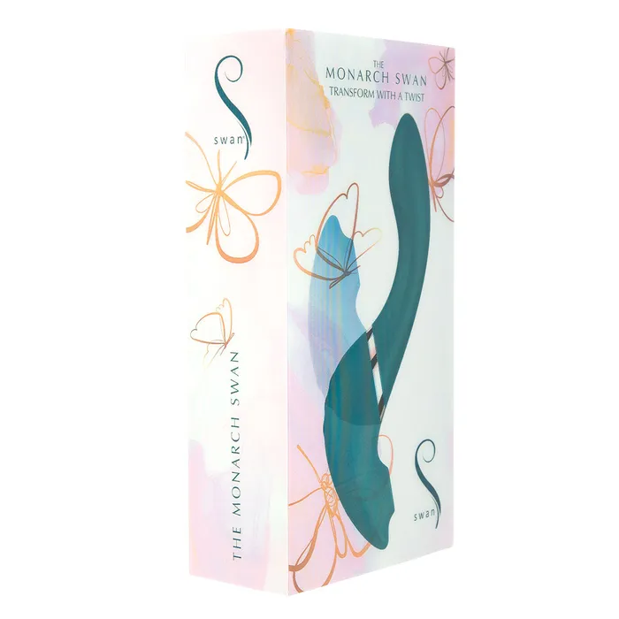 Female Sex Toys Swan The Monarch Swan Transform With A Twist Vibrator Stimulator Teal