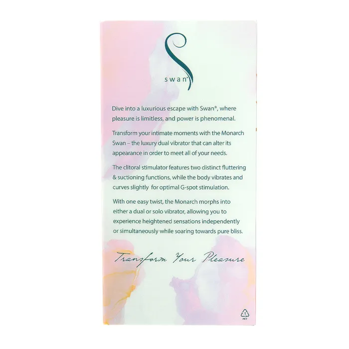 Female Sex Toys Swan The Monarch Swan Transform With A Twist Vibrator Stimulator Teal