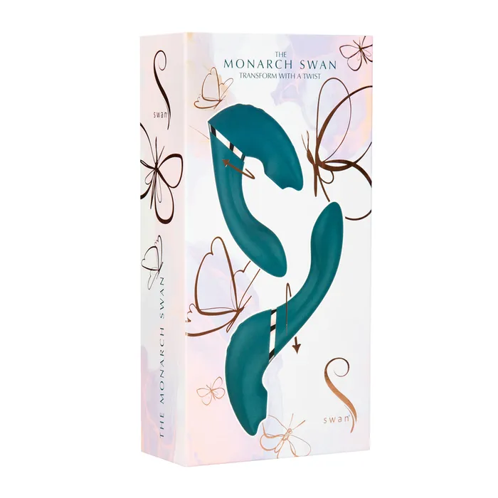 Female Sex Toys Swan The Monarch Swan Transform With A Twist Vibrator Stimulator Teal