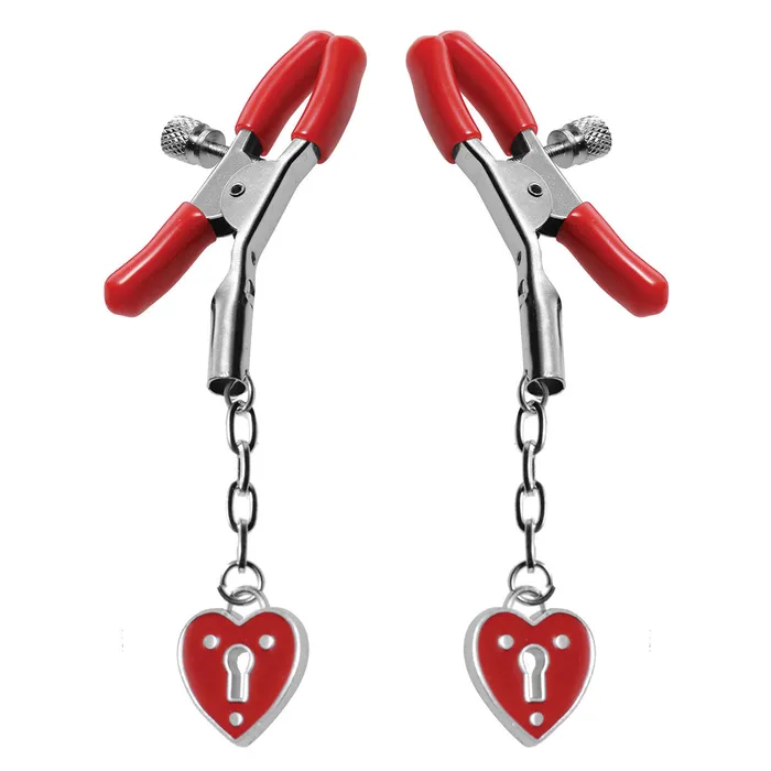 Heart Padlock Nipple Clamps XR Brand Female Sex Toys
