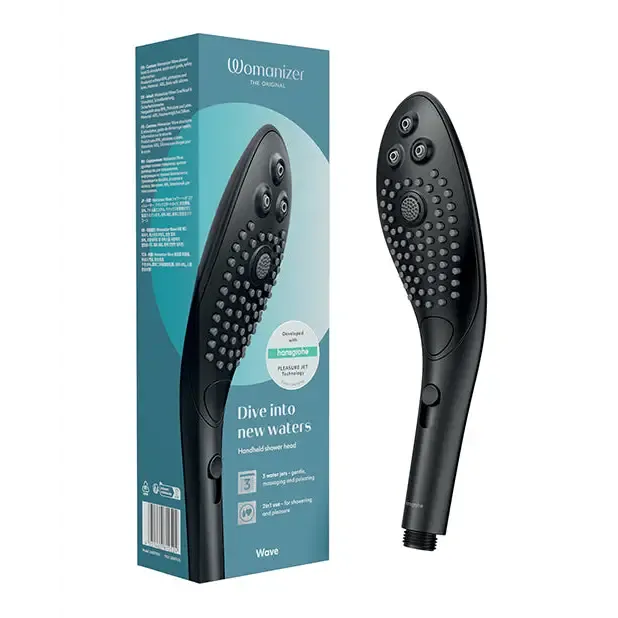 Male Sex Toys Womanizer Womanizer Wave Shower Head Masturbator Black
