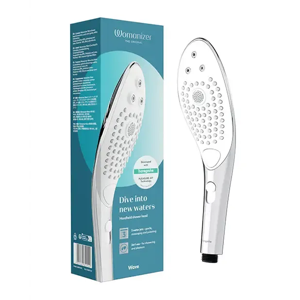 Male Sex Toys Womanizer Womanizer Wave Shower Head Masturbator Black