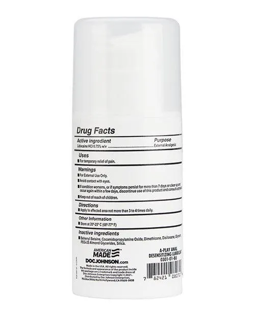 Doc Johnson A Play Anal Desensitizing Gel 34 Oz Anal