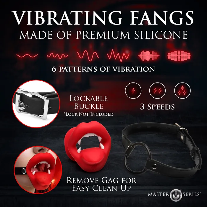 Female Sex Toys Master Series Vampire Vibrating Mouth Gag