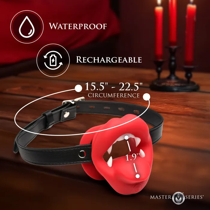 Female Sex Toys Master Series Vampire Vibrating Mouth Gag