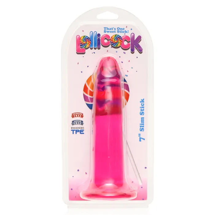 Lollicock Dildos Lollicock 7 Inch Slim Stick Cherry Ice Dildo