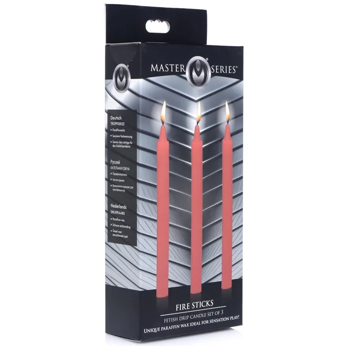 Master Series Fire Sticks Fetish Drip Candles 3 Pack Red Master Series Male Sex Toys Master Series Fire Sticks Fetish Drip Candles 3 Pack Red Master Series Male Sex Toys