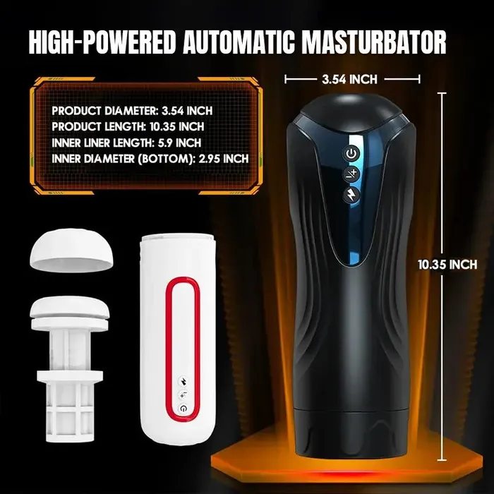 Telescoping 360 Rotating Male Masturbator Inyarose Male Sex Toys