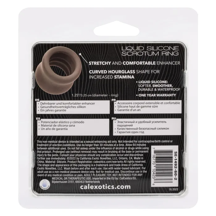 Alpha Liquid Silicone Scrotum Ring Gray Gray CalExotics Male Sex Toys Alpha Liquid Silicone Scrotum Ring Gray Gray CalExotics Male Sex Toys