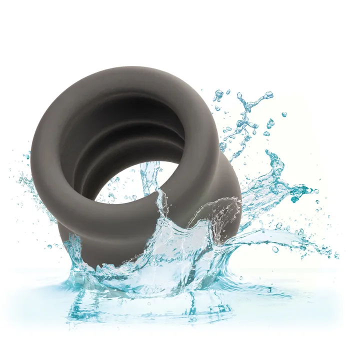 Alpha Liquid Silicone Scrotum Ring Gray Gray CalExotics Male Sex Toys Alpha Liquid Silicone Scrotum Ring Gray Gray CalExotics Male Sex Toys